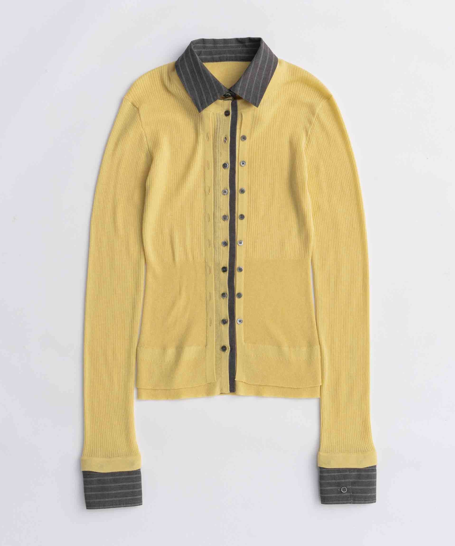 MAISON SPECIAL｜2way Shirt Knit Docking Tops | Rakuten Fashion