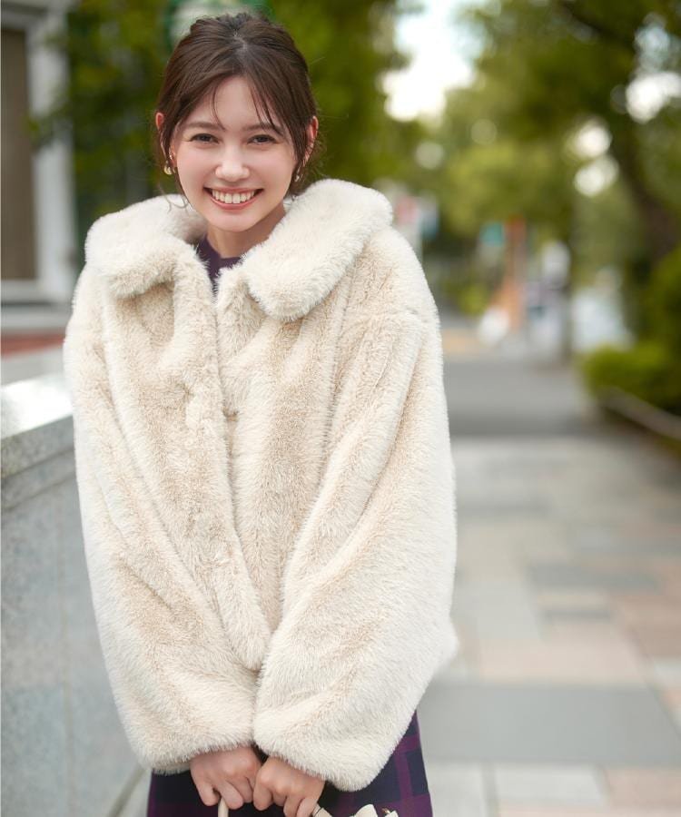 index｜エコファーショートコート【洗える】 | Rakuten Fashion(楽天