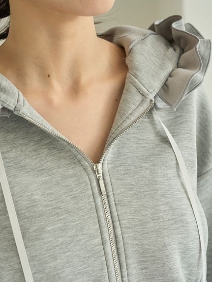 SNIDEL｜フリルショートジップパーカー | Rakuten Fashion(楽天