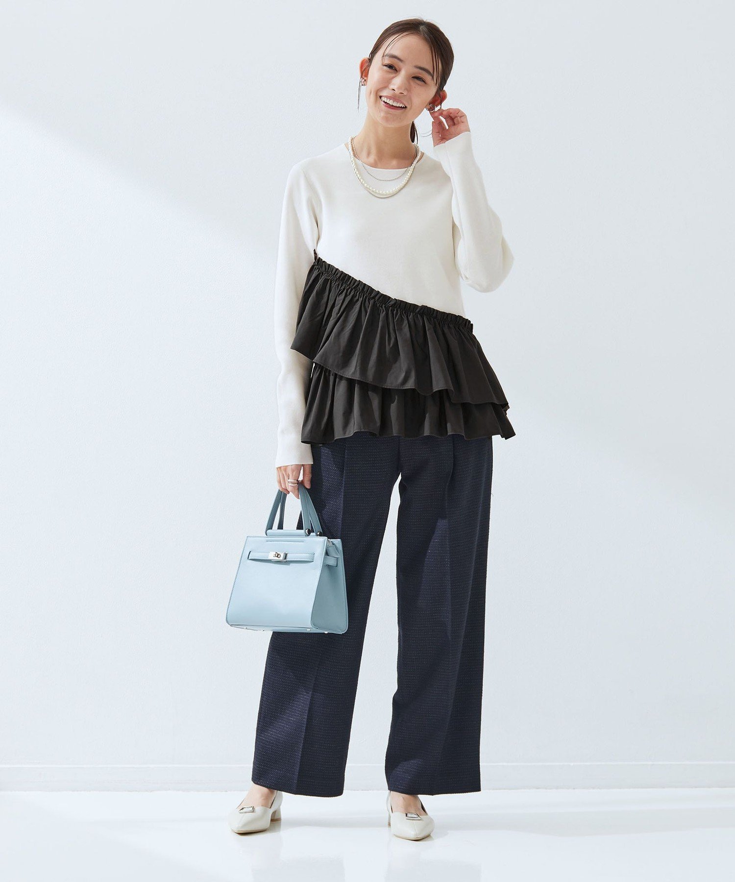 UNITED ARROWS green label relaxing｜タフタ ドッキング ペプラム
