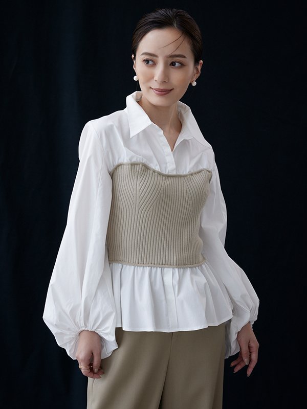 anuans｜ニットビスチェドッキングブラウス | Rakuten Fashion(楽天