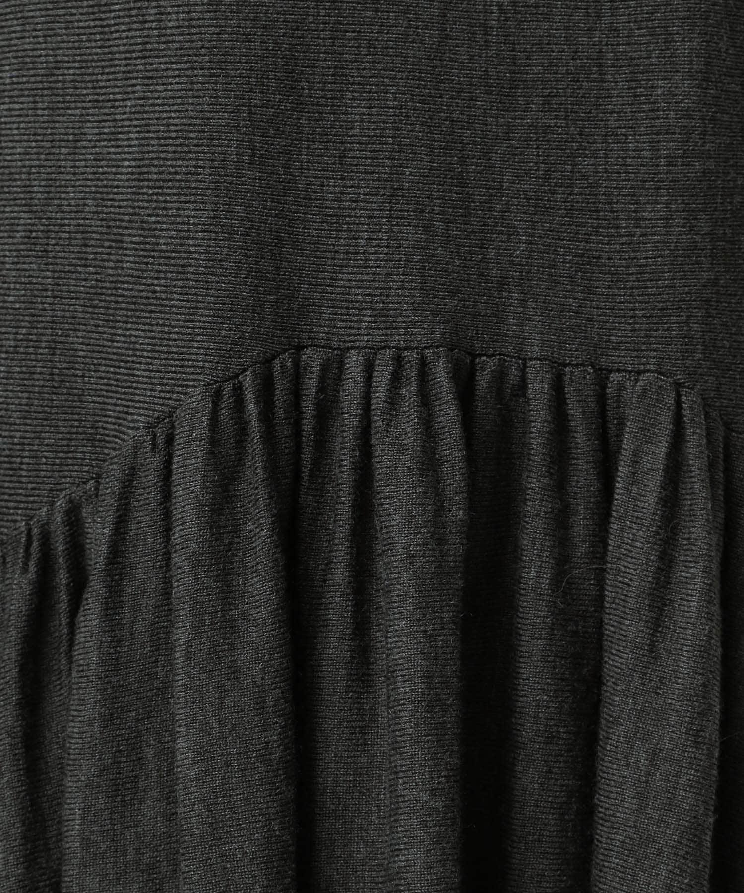 Curensology｜ウールハイネックギャザーワンピース | Rakuten Fashion