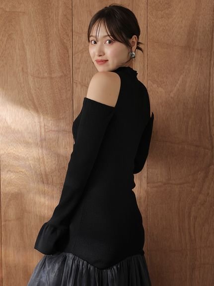 SNIDEL｜Sustainableコールドショルダーニットワンピース | Rakuten
