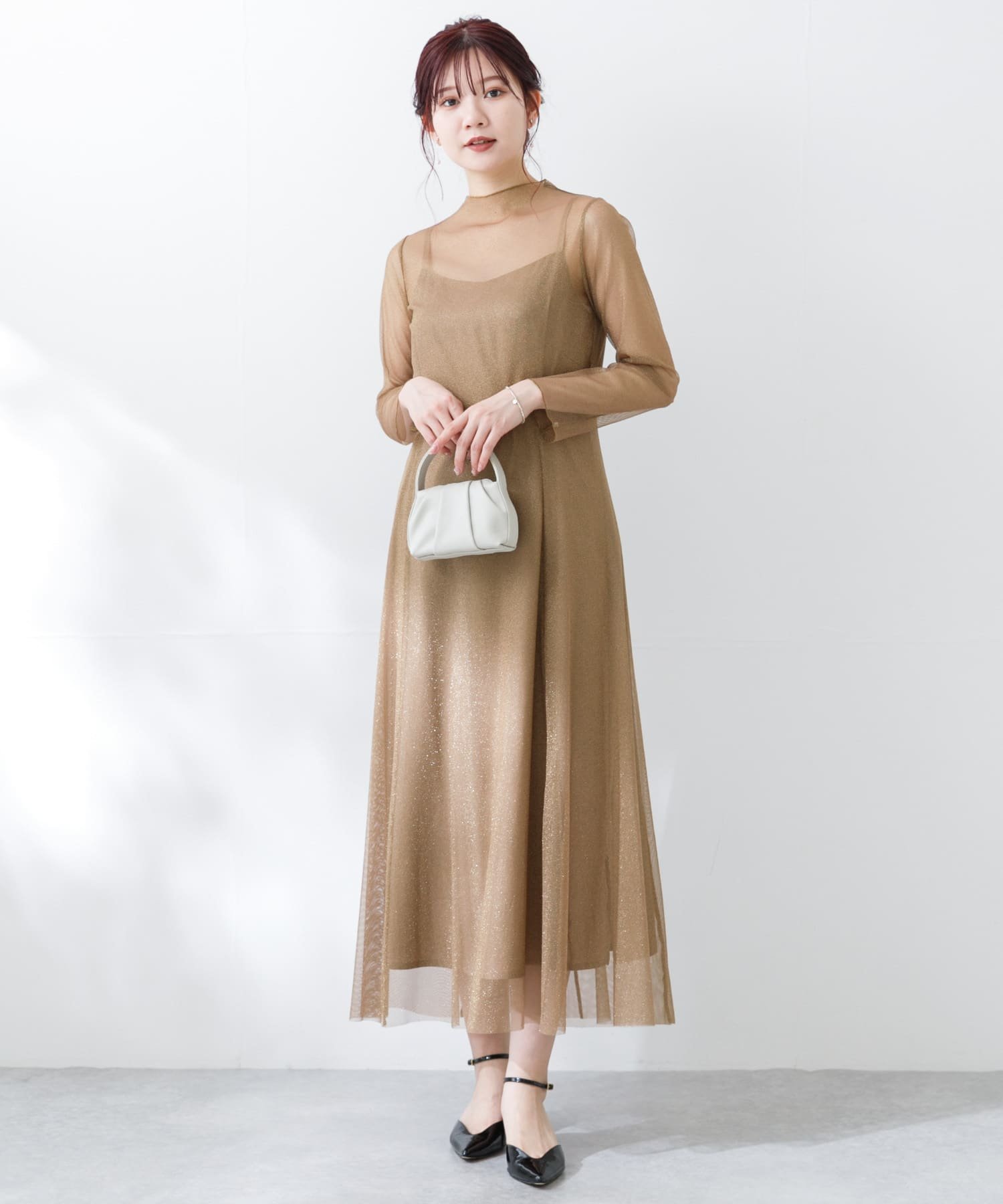 URBAN RESEARCH ROSSO｜kaene ラメチュールメロウワンピース | Rakuten