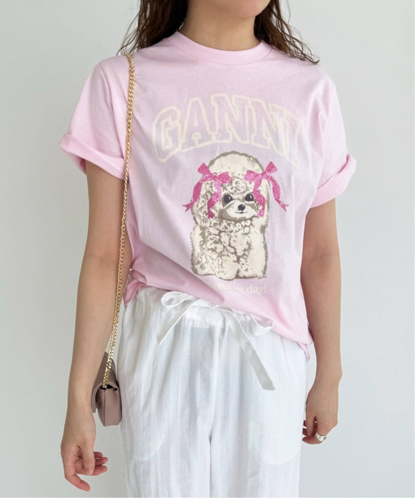 EDIT.FOR LULU｜【GANNI/ガニー】Basic cotton Jersey T-shirt