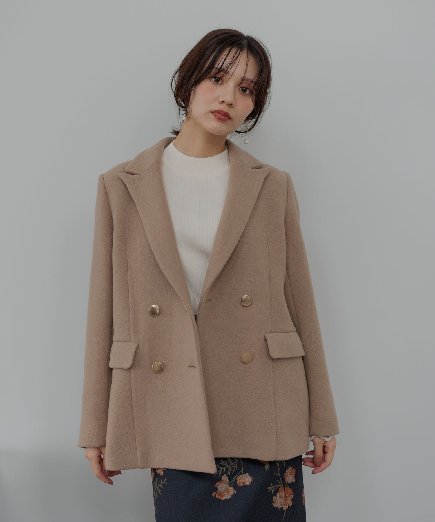 Andemiu｜キンボタンメルトンダブルジャケット | Rakuten Fashion(楽天