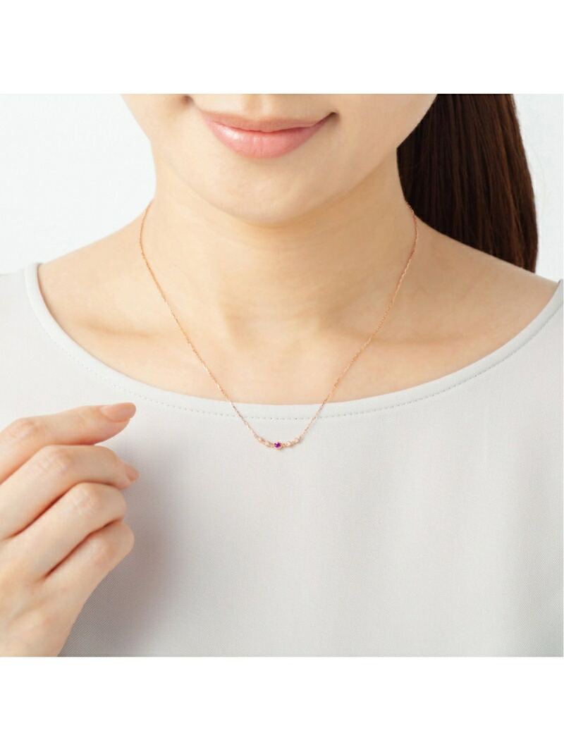 4℃｜【1月誕生石】K10ピンクゴールド ネックレス | Rakuten Fashion