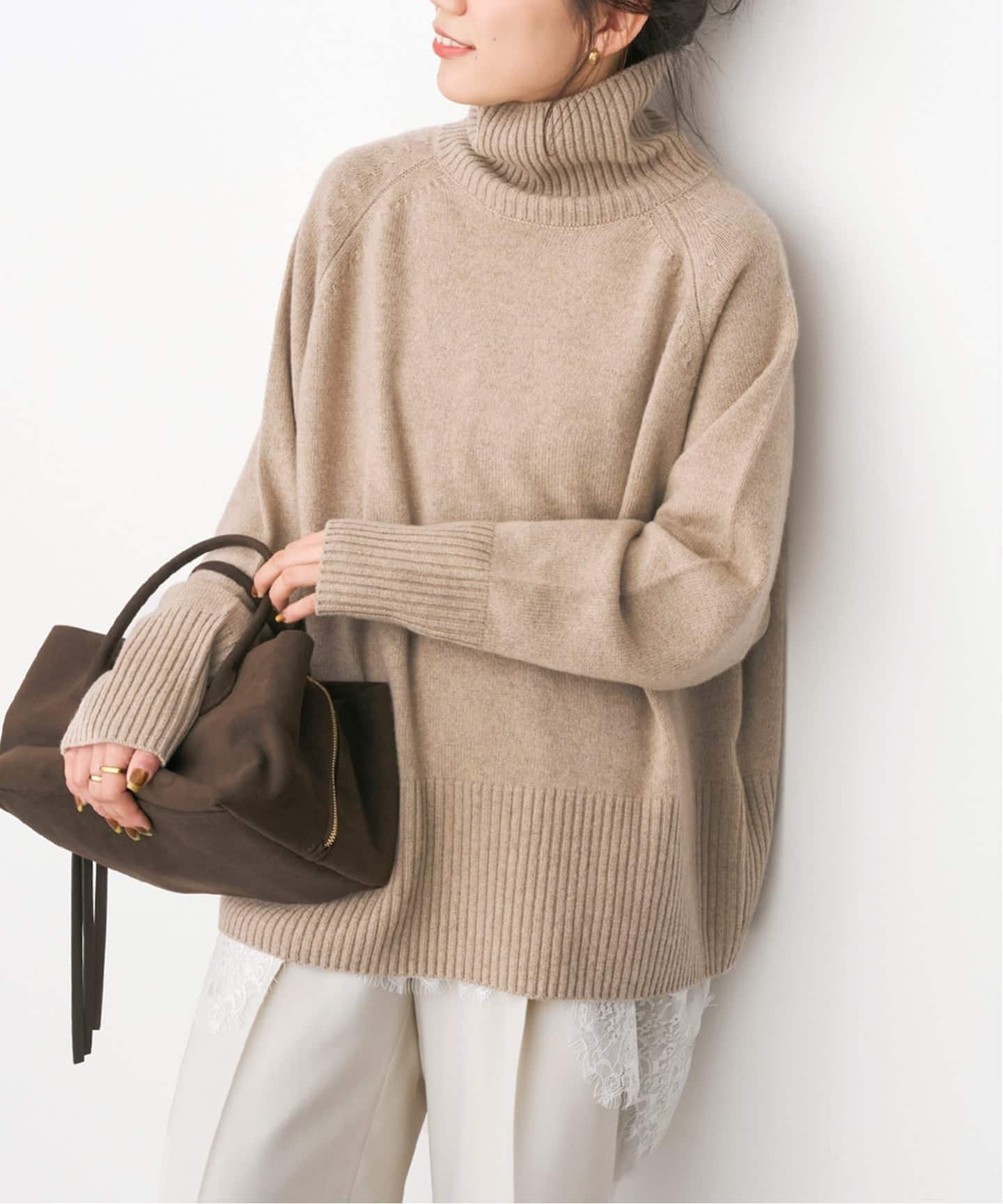 Spick & Span｜《WEB限定カラー有り》ウールカシミヤ ラグランタートル