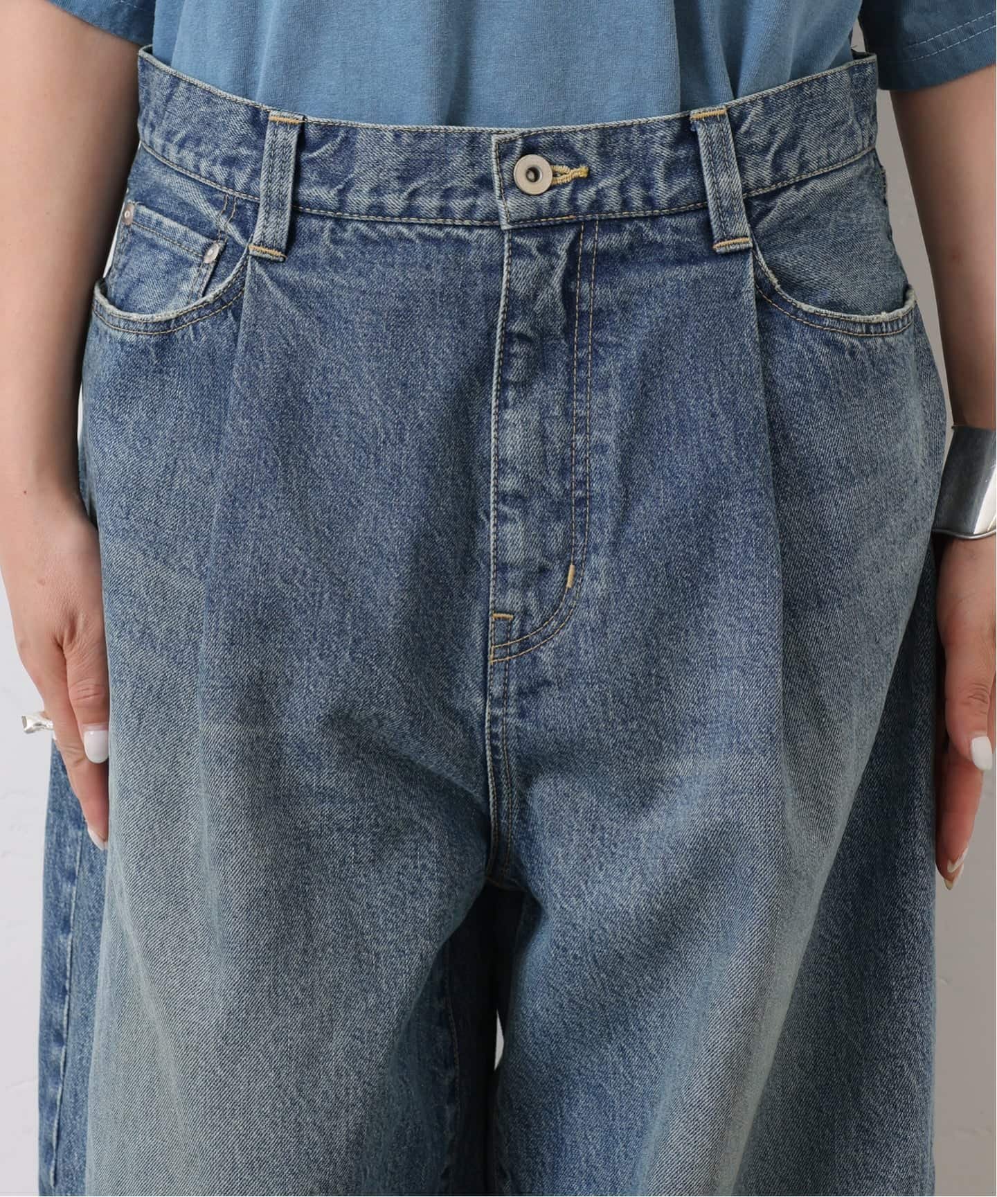 journal standard luxe｜《追加2》13OZデニム タックラウンドパンツ