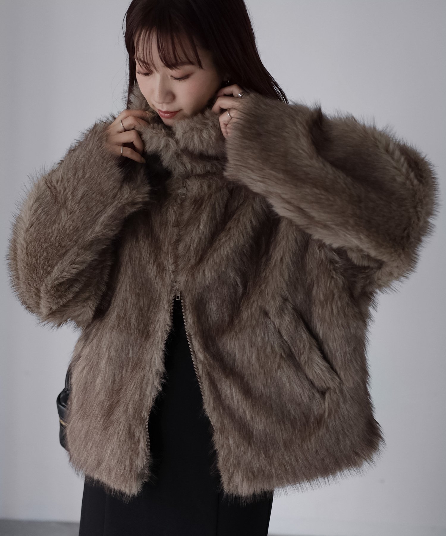 Riberry｜ダブルジップフェイクファージャケット | Rakuten Fashion