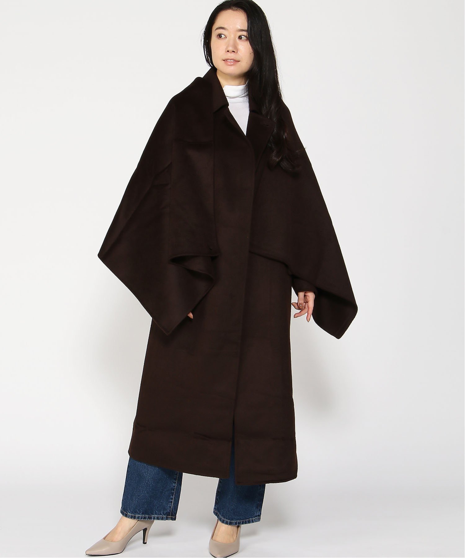 BANANA REPUBLIC｜(W)オーバーサイズ ダブルフェイス スカーフコート