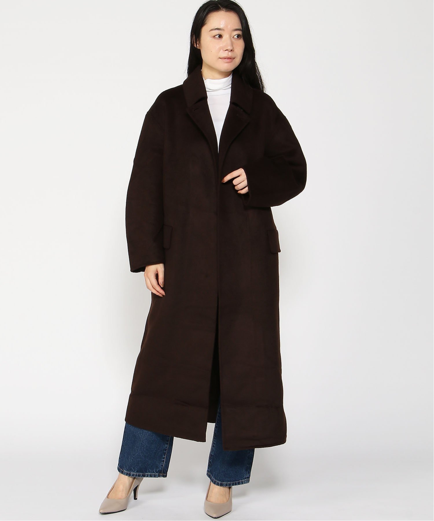 BANANA REPUBLIC｜(W)オーバーサイズ ダブルフェイス スカーフコート