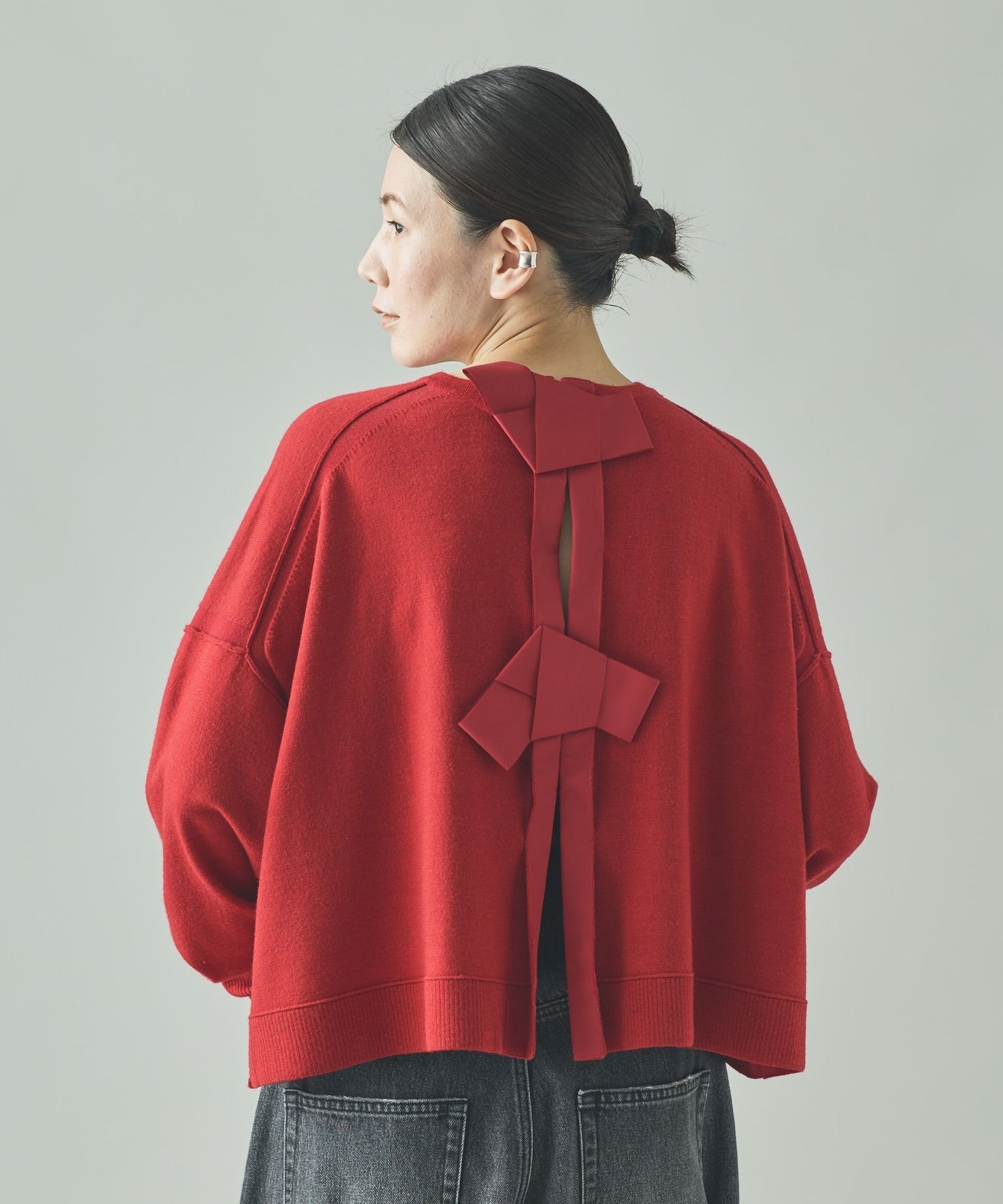 Curensology｜ファインウールバックリボンプルオーバー | Rakuten