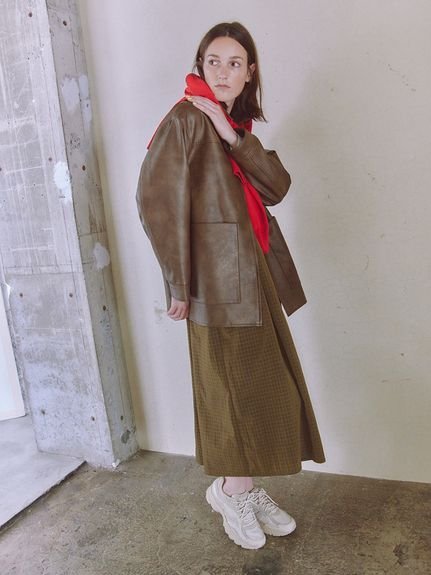 emmi｜フェイクレザーダブルジップブルゾン | Rakuten Fashion(楽天
