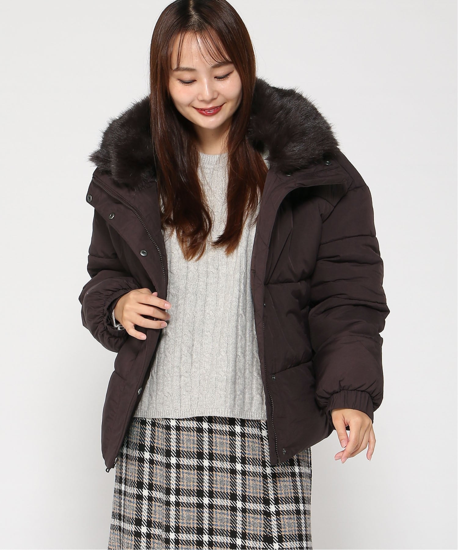 GAP｜(W)フェイクファートリミング パファージャケット | Rakuten