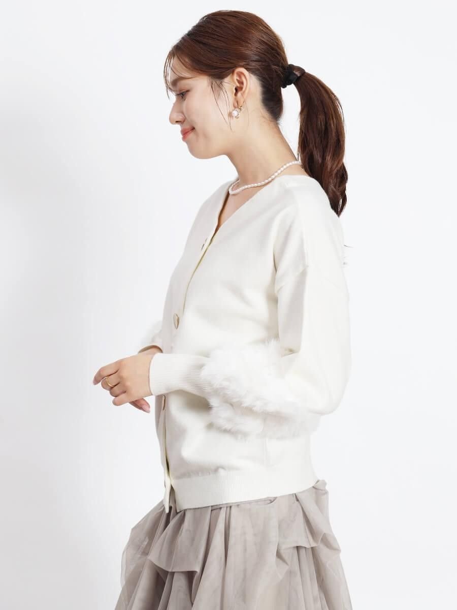 Vin｜ラビットファースリーブ2wayニット | Rakuten Fashion(楽天