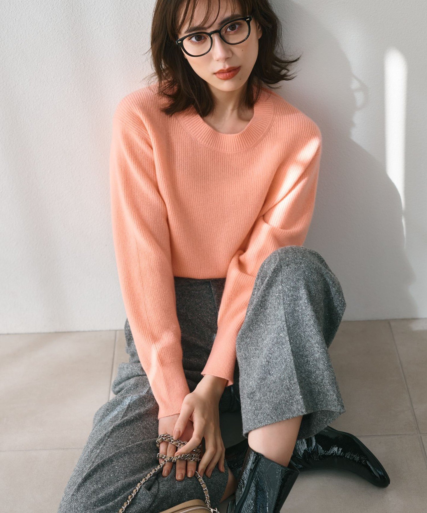 23区｜【洗える】ウールカシミヤ クルーネック ニット | Rakuten