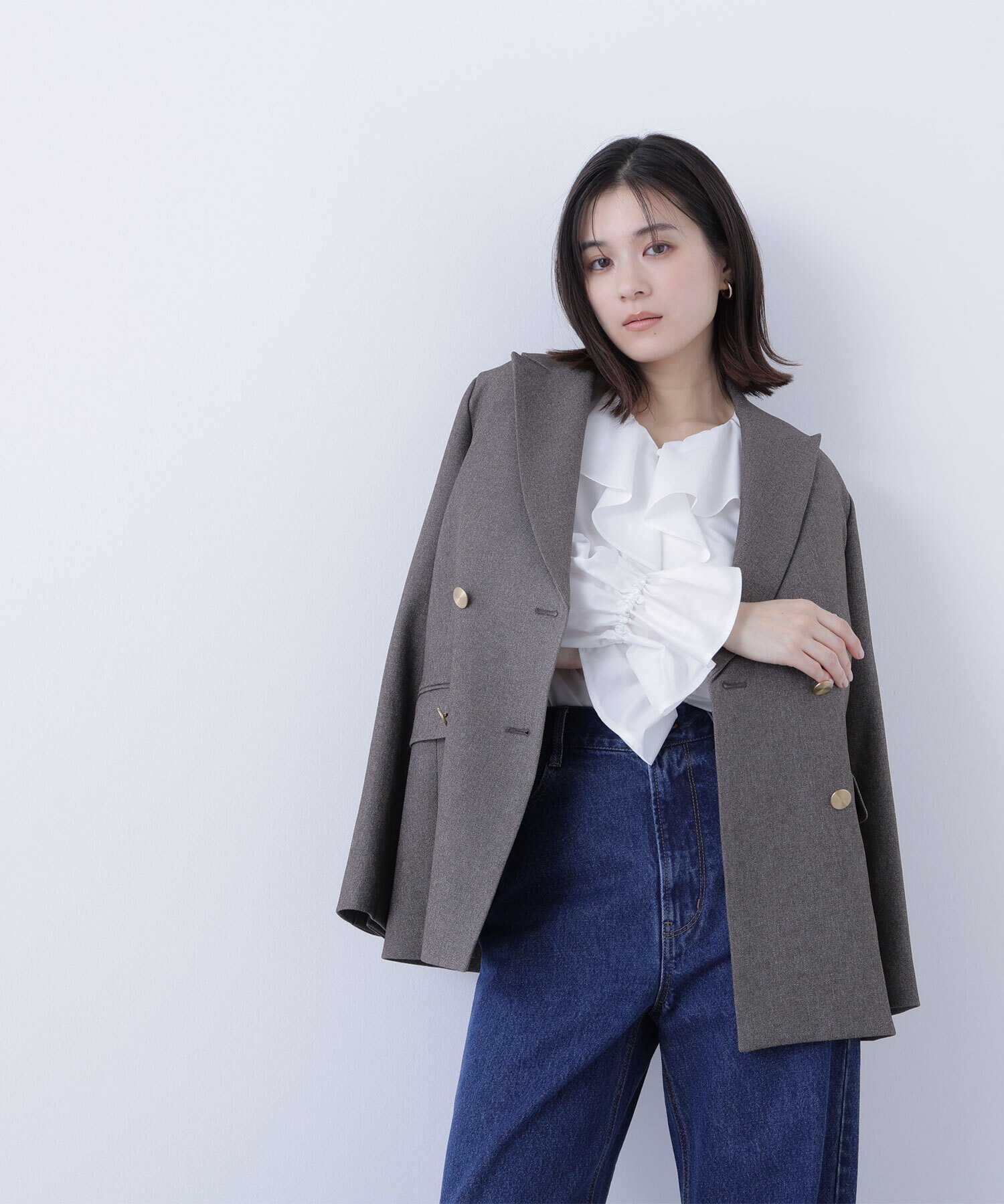 NATURAL BEAUTY BASIC｜ダブルブレストボクシージャケット | Rakuten