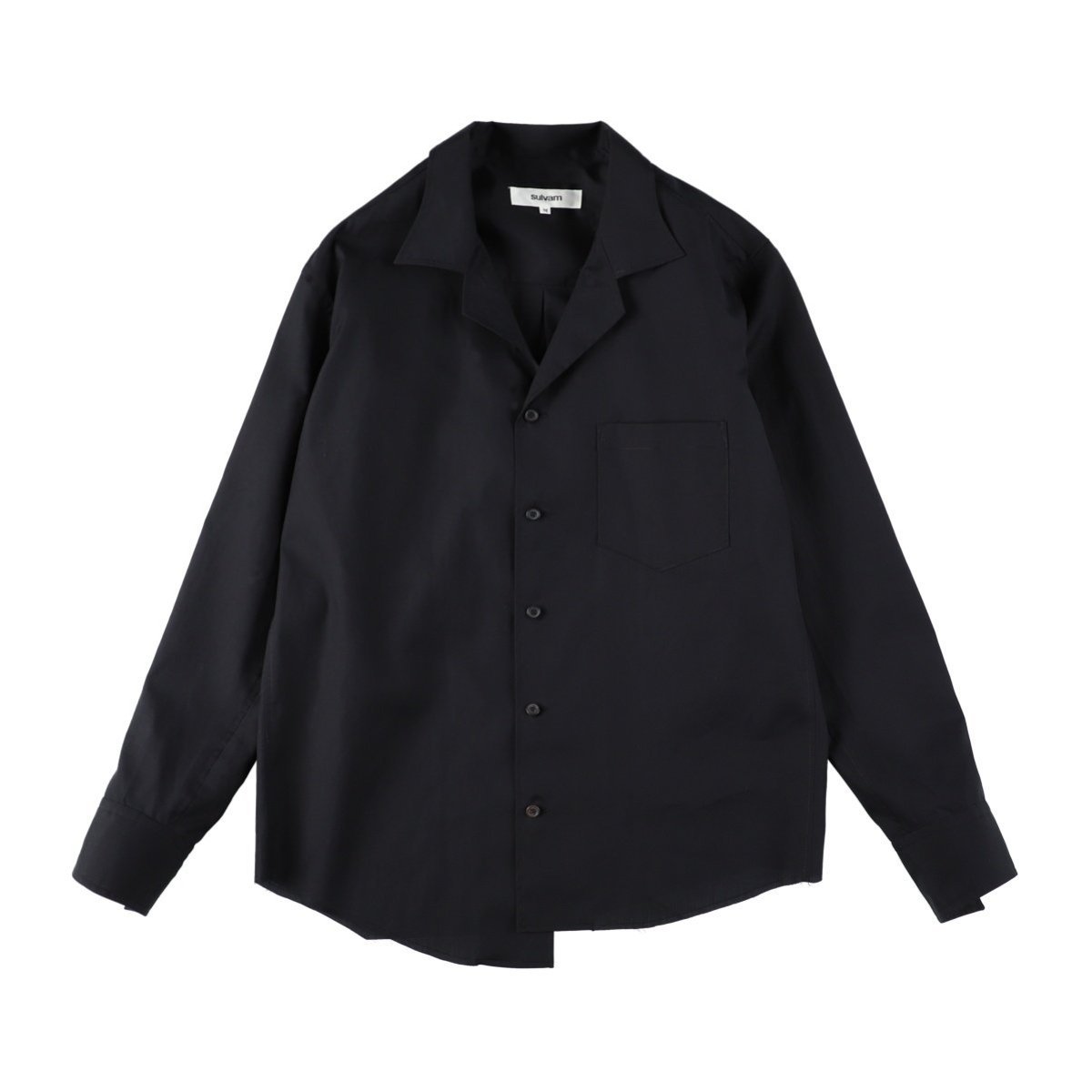 sulvam アシンメトリーダブルカラー長袖シャツ sulvam（サルバム）の「ダブルカラーシャツ（）」 - WEAR