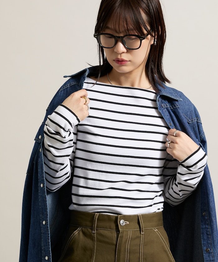 トップス Rakutao FREAK'S STORE｜<新色追加>コットンモダール ボ ートネックロンT/無地
