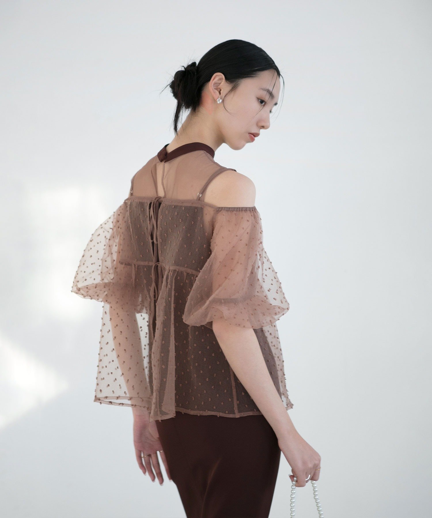Leja｜LEJA-レースドットビスチェセットアップIラインワンピースドレス