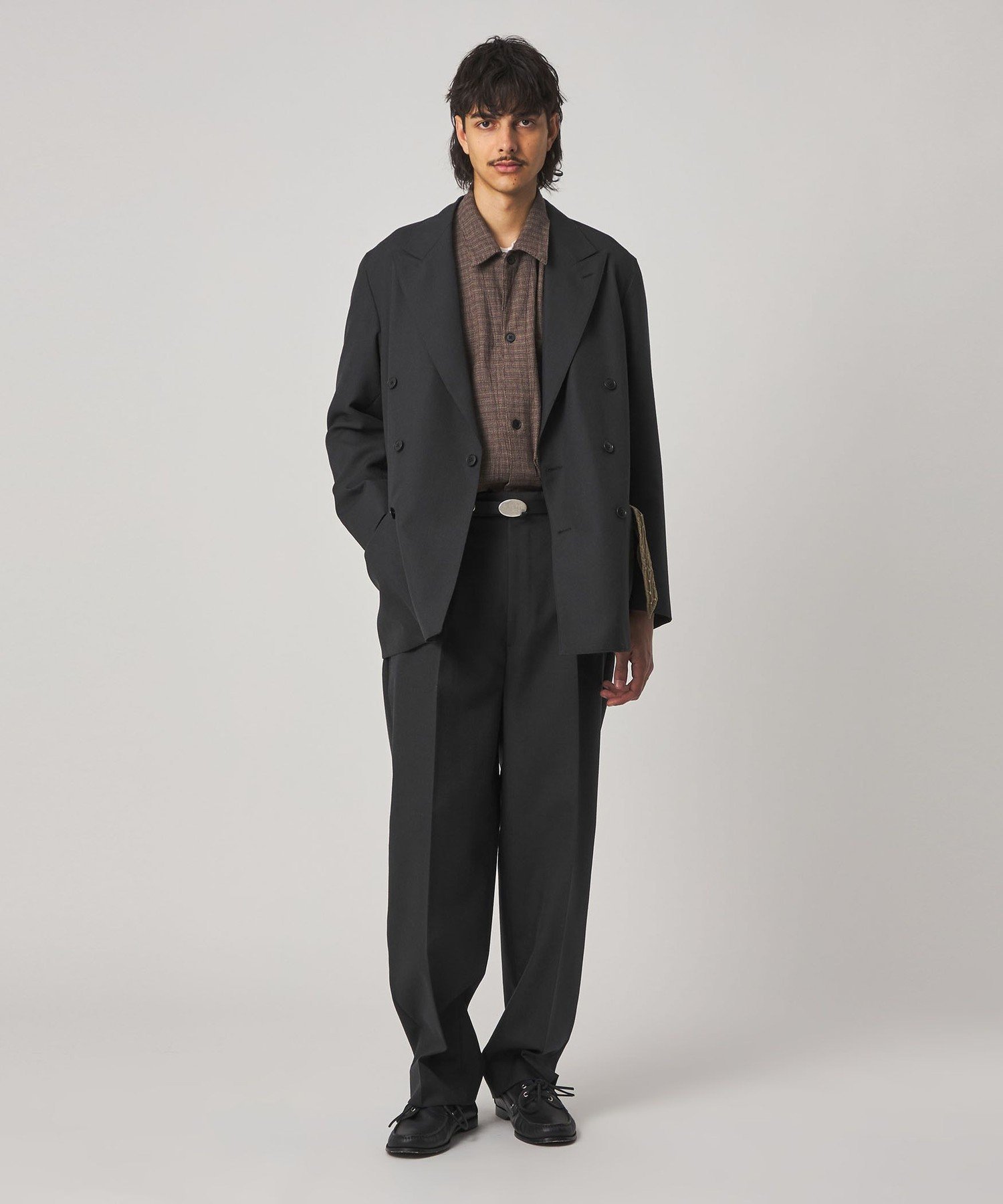 Steven Alanウール オックスフォード ツープリーツ ドレストラウザーズ Steven Alan＞ ウール オックスフォード イン ツープリーツ ドレス