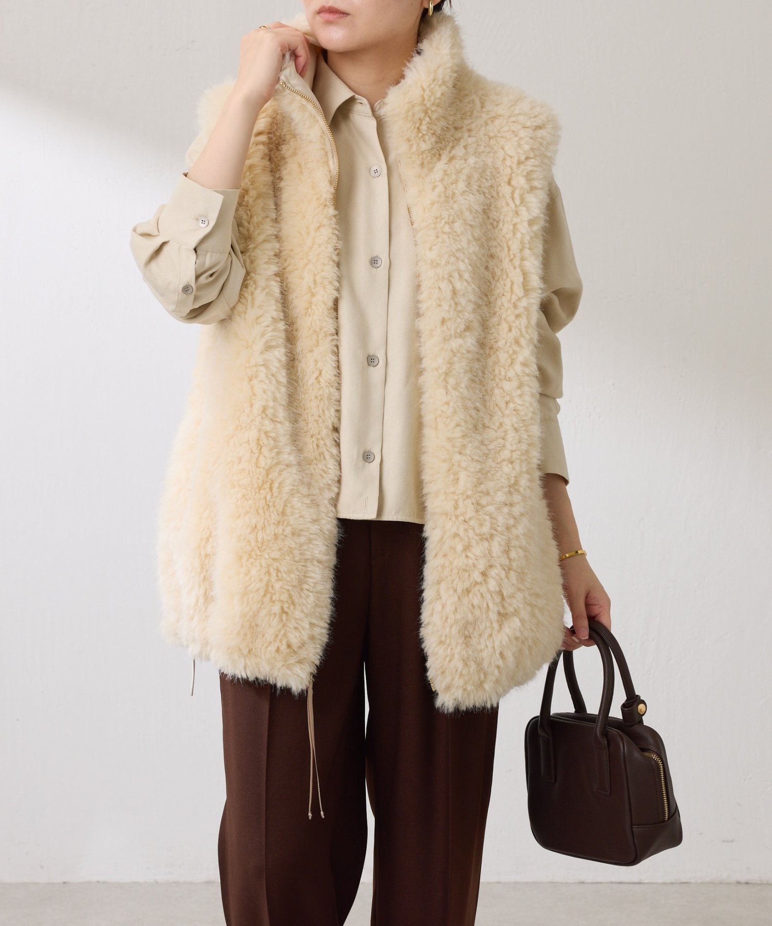 COLLAGE GALLARDAGALANTE｜ミックスファーベスト | Rakuten Fashion