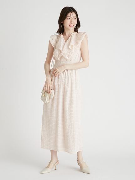 CELFORD｜フリルシャーリングタイトワンピース | Rakuten Fashion(楽天