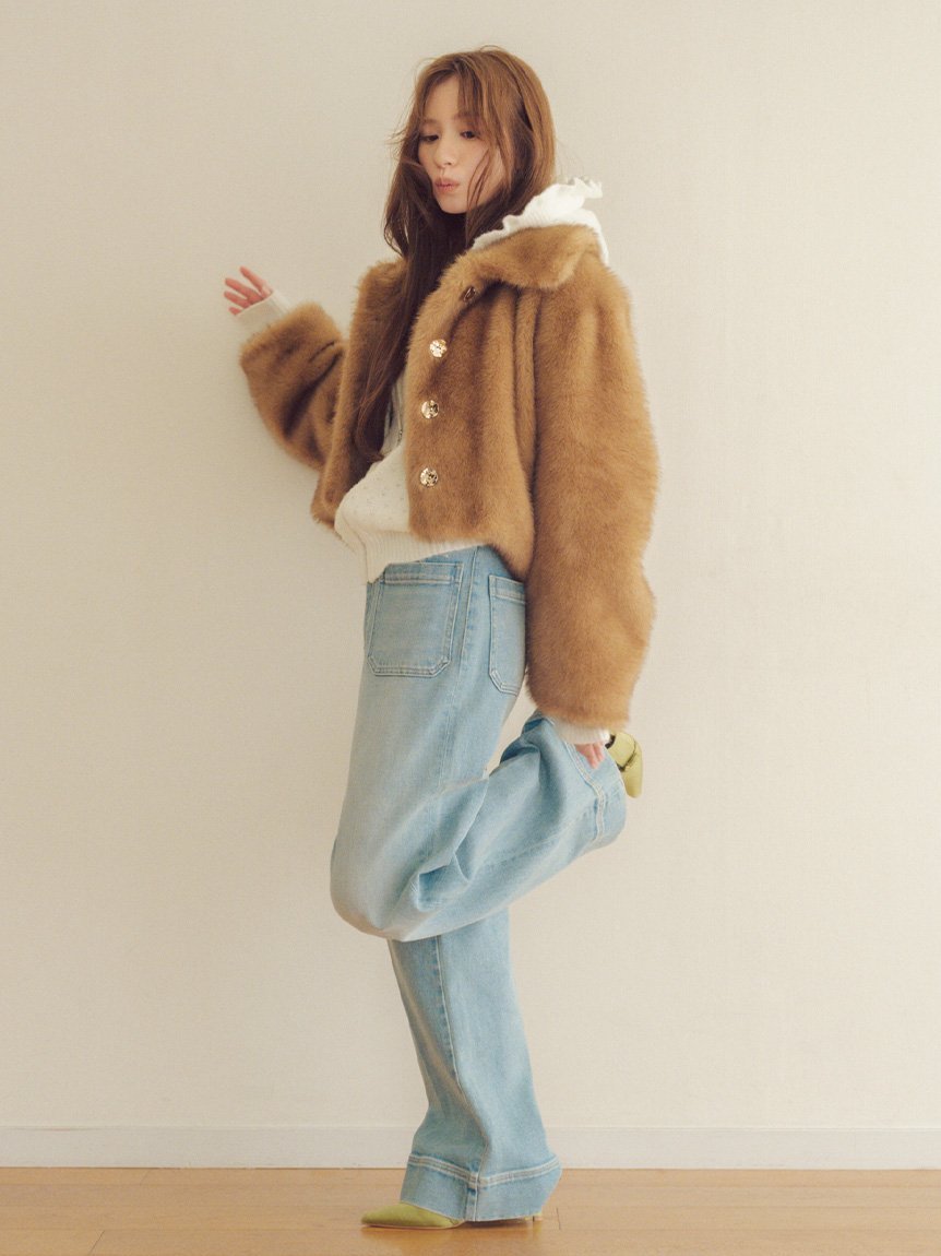 LILY BROWN｜バリエファーショートコート | Rakuten Fashion(楽天