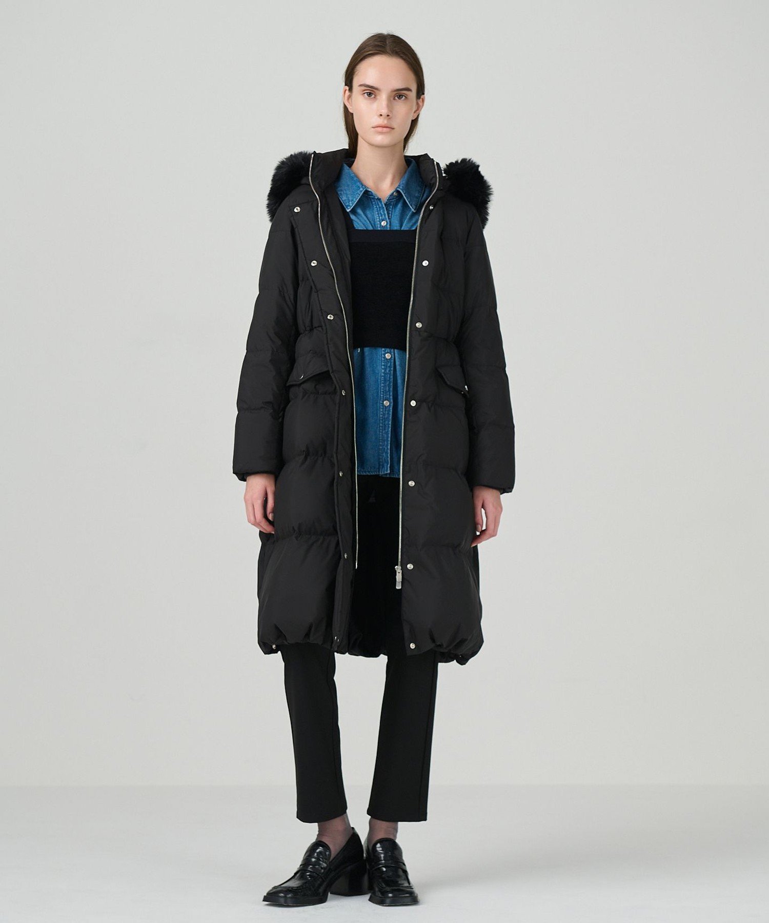 GRACE CONTINENTAL｜フードファーロングダウン | Rakuten Fashion(楽天