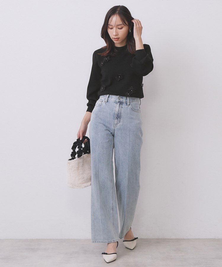 index｜フラワーモチーフハイネックニット【洗える】 | Rakuten