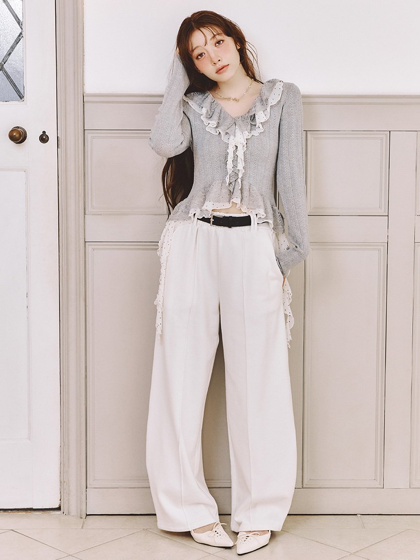 LILY BROWN｜ボリュームフリルニットトップス | Rakuten Fashion(楽天