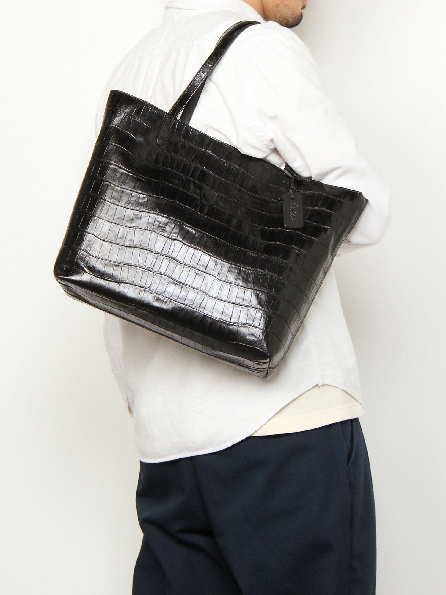 Felisi｜【Felisi/フェリージ】クロコ型押し レザー トートバッグ 15