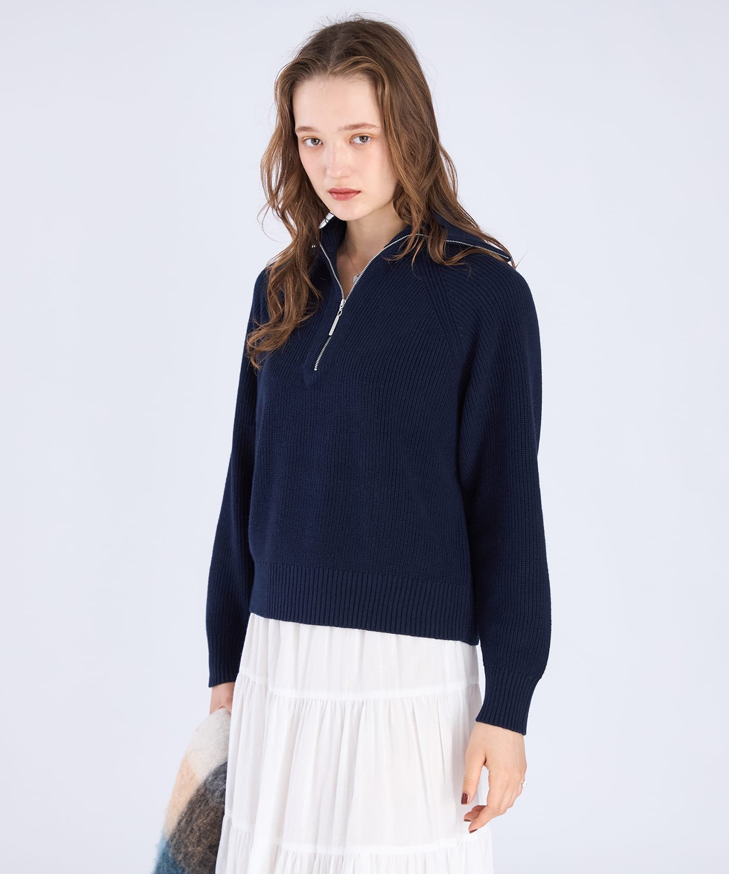 agnes b.｜ハーフジップ ニット プルオーバー | Rakuten Fashion(楽天
