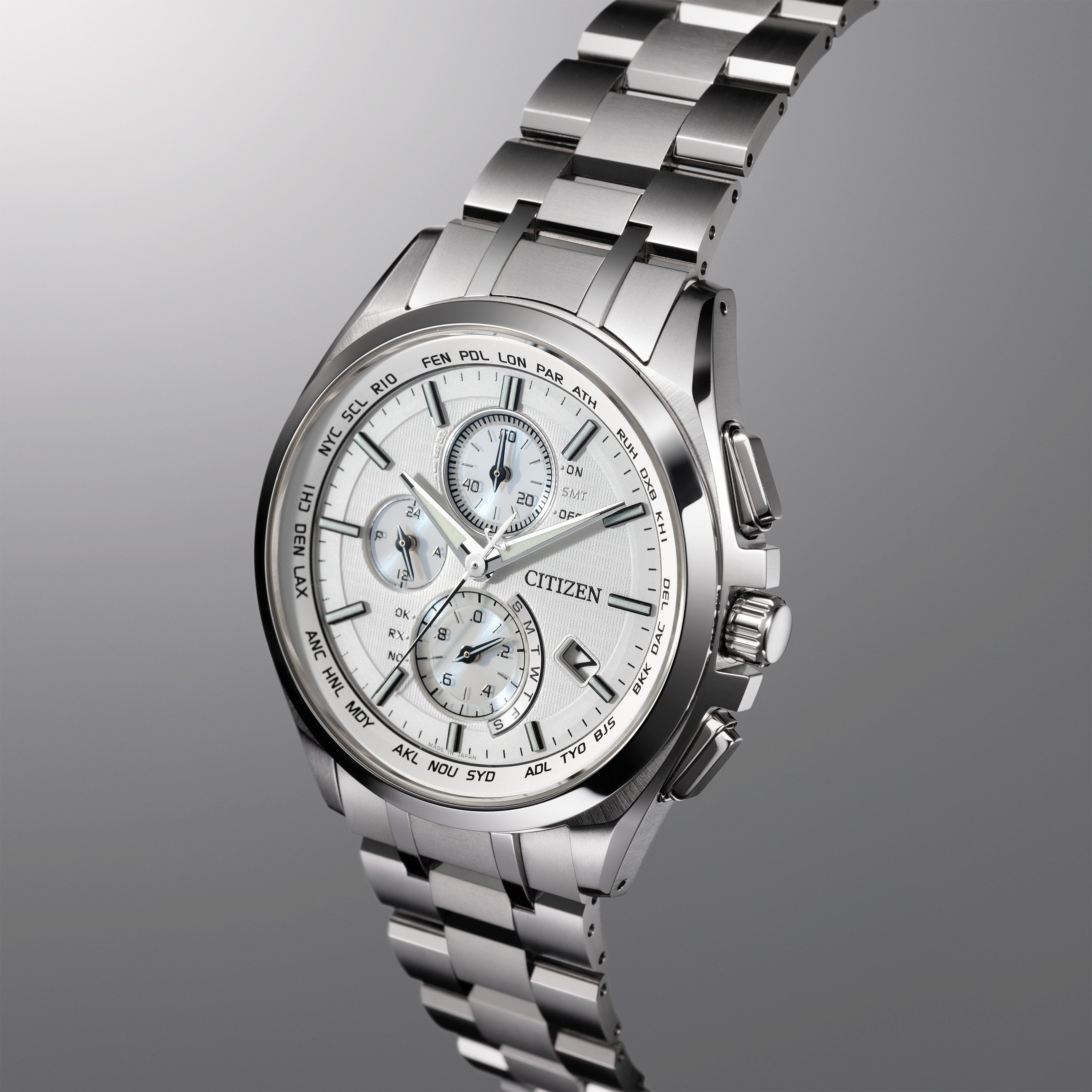 CITIZEN｜シチズン アテッサ メンズ エコ・ドライブ電波時計 ATTESA