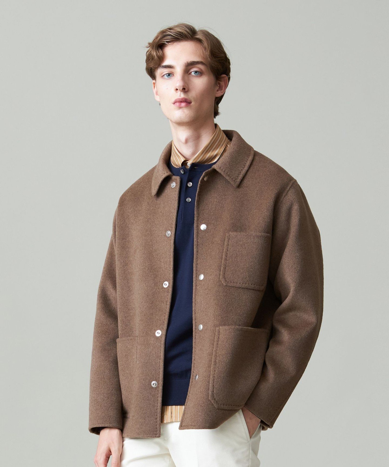 J.PRESS｜【WEB限定カラー有】カシミアWフェイス 3パッチ カバーオール