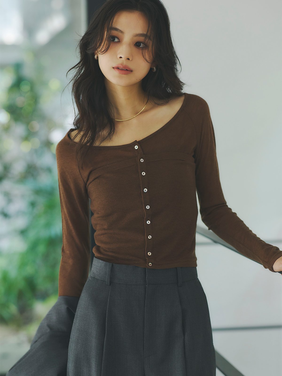 anuans｜シアーウールレイヤリングトップス | Rakuten Fashion(楽天