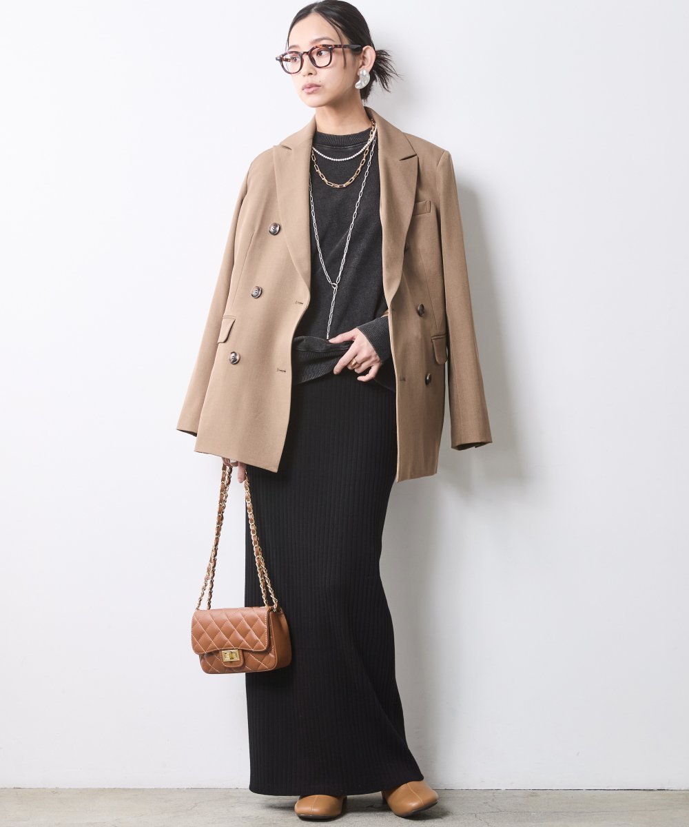 CHIC STYLE｜【セットアップ対応】ダブルテーラードジャケット<大きい