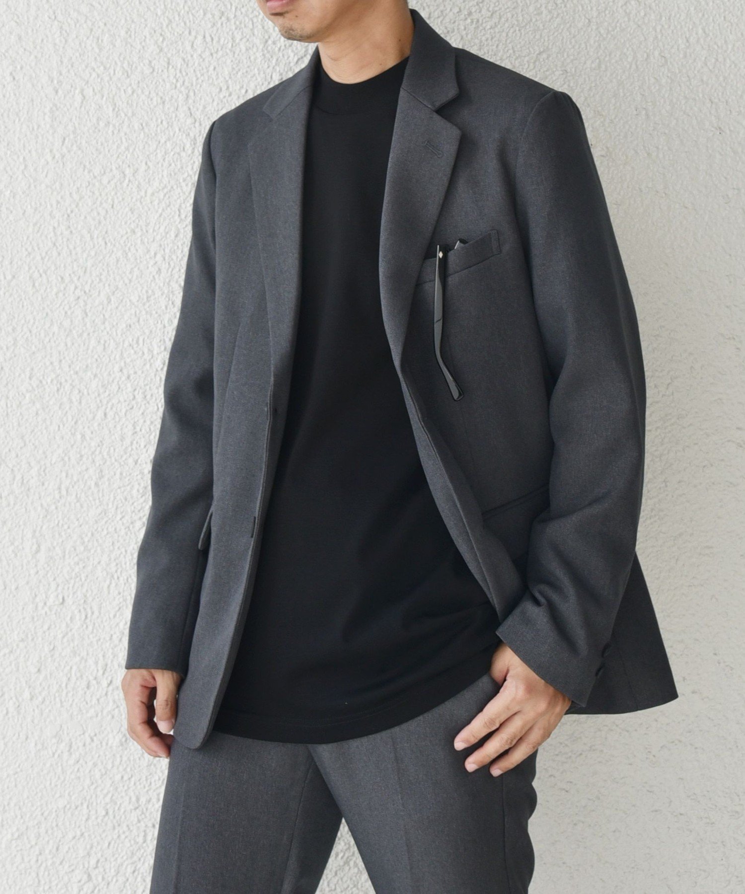 美品 ✨️ SHIPS any ストレッチスーツ セットアップ M 黒 SHIPS any セットアップ any:「洗濯機可能」ウールライク ストレッチ