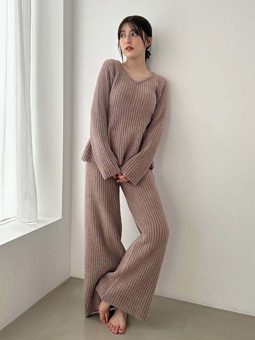 SNIDEL HOME｜ペプラムニットセットアップ | Rakuten Fashion(楽天
