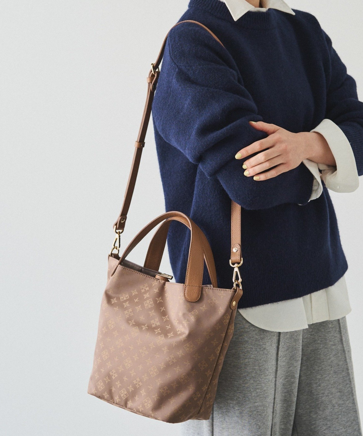 russet｜ナイロンジャガード2WAYミニトートバッグ | Rakuten Fashion