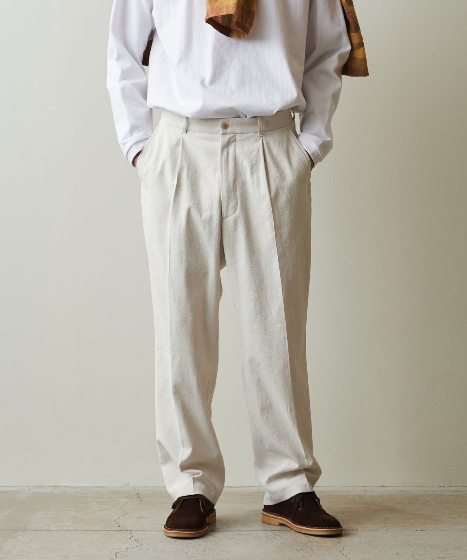 Steven Alan アウトツープリーツ スラックス Steven Alan（スティーブンアラン）の「＜Steven Alan＞ アウトツー
