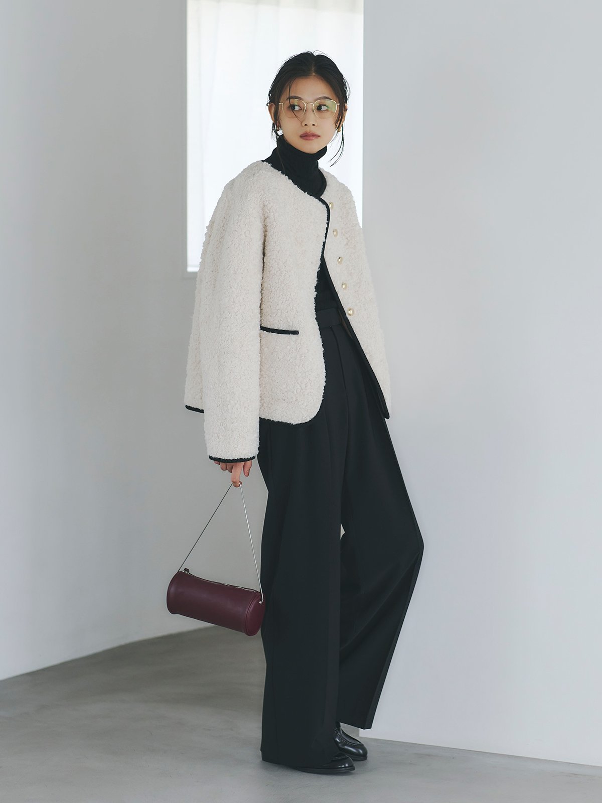 anuans｜ECOPELパイピングボアジャケット | Rakuten Fashion(楽天