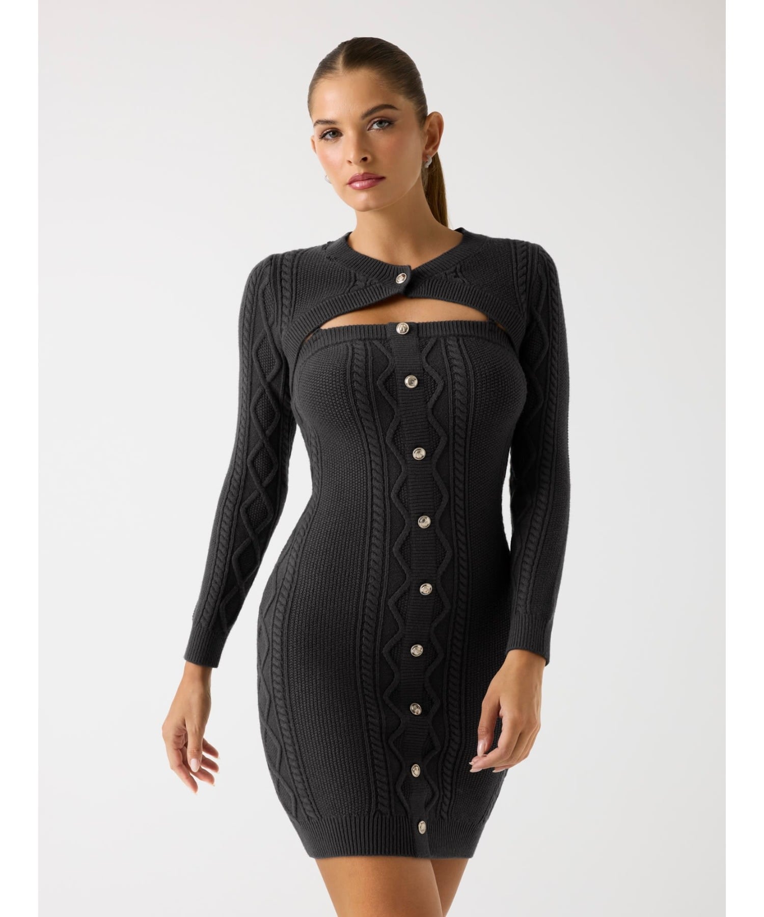 GUESS｜GUESS ニットワンピース (W)Shrug Cable Daphne Dress