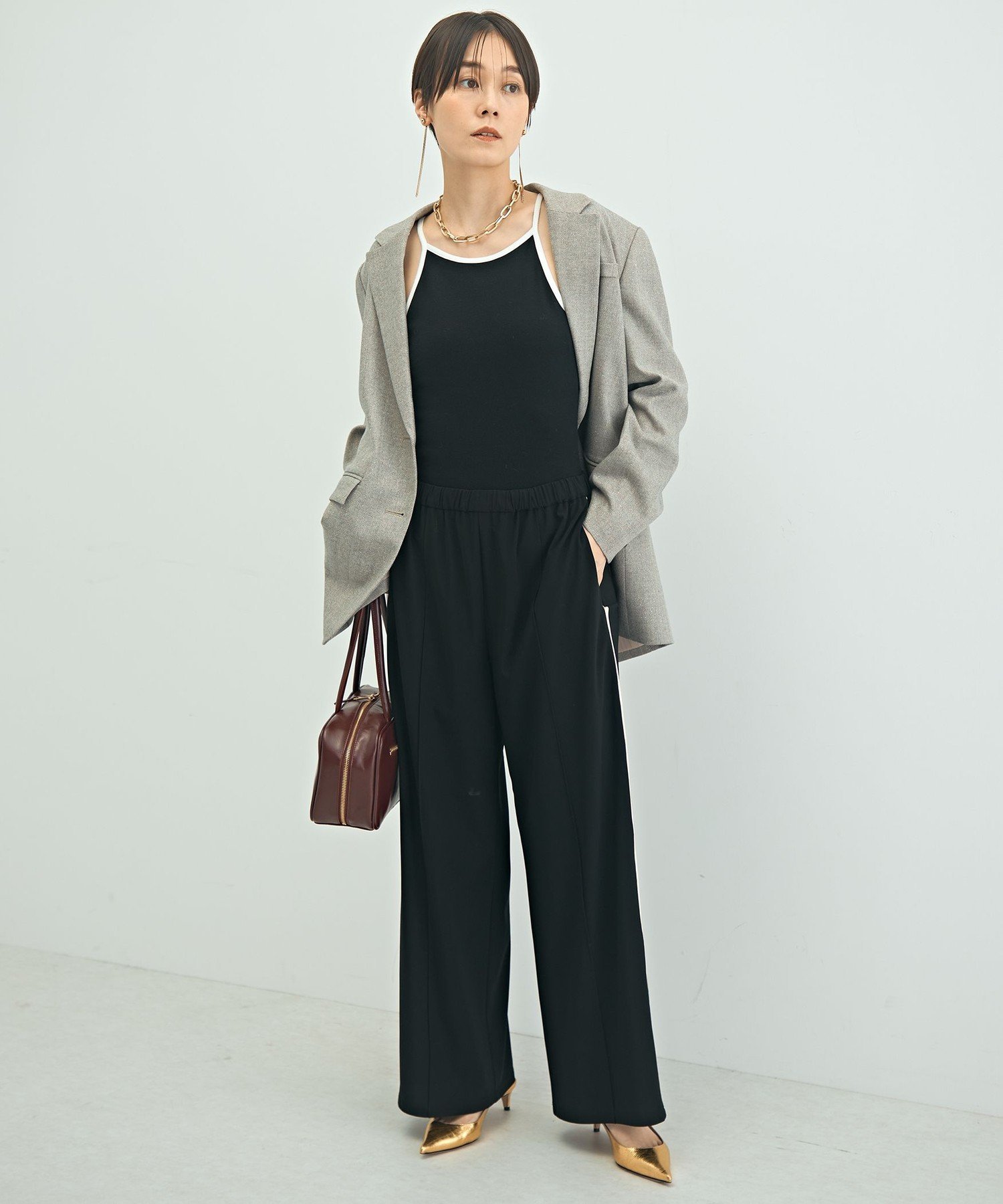 NOLLEY'S｜ウォッシャブルサイドライントリコットパンツ | Rakuten