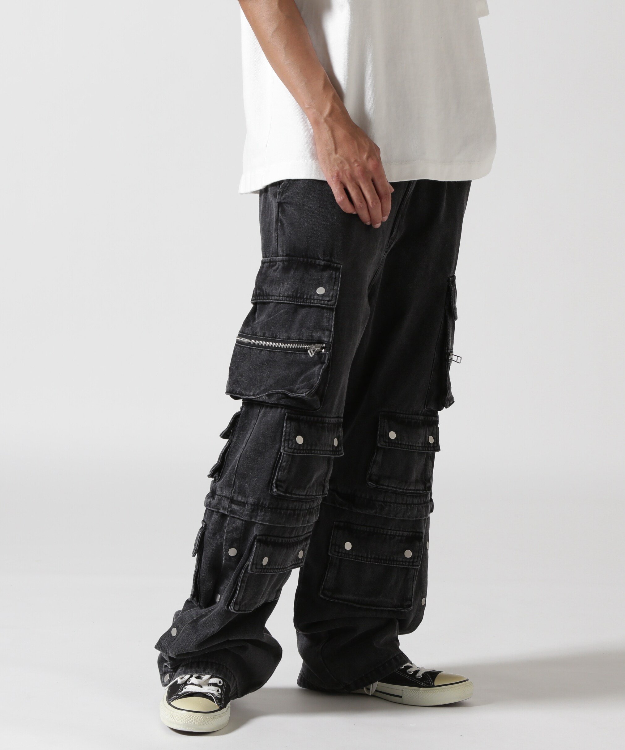 LHP｜DankeSchon/ダンケシェーン/11ozD ZIP POCKET FLARE CARGO PANTS