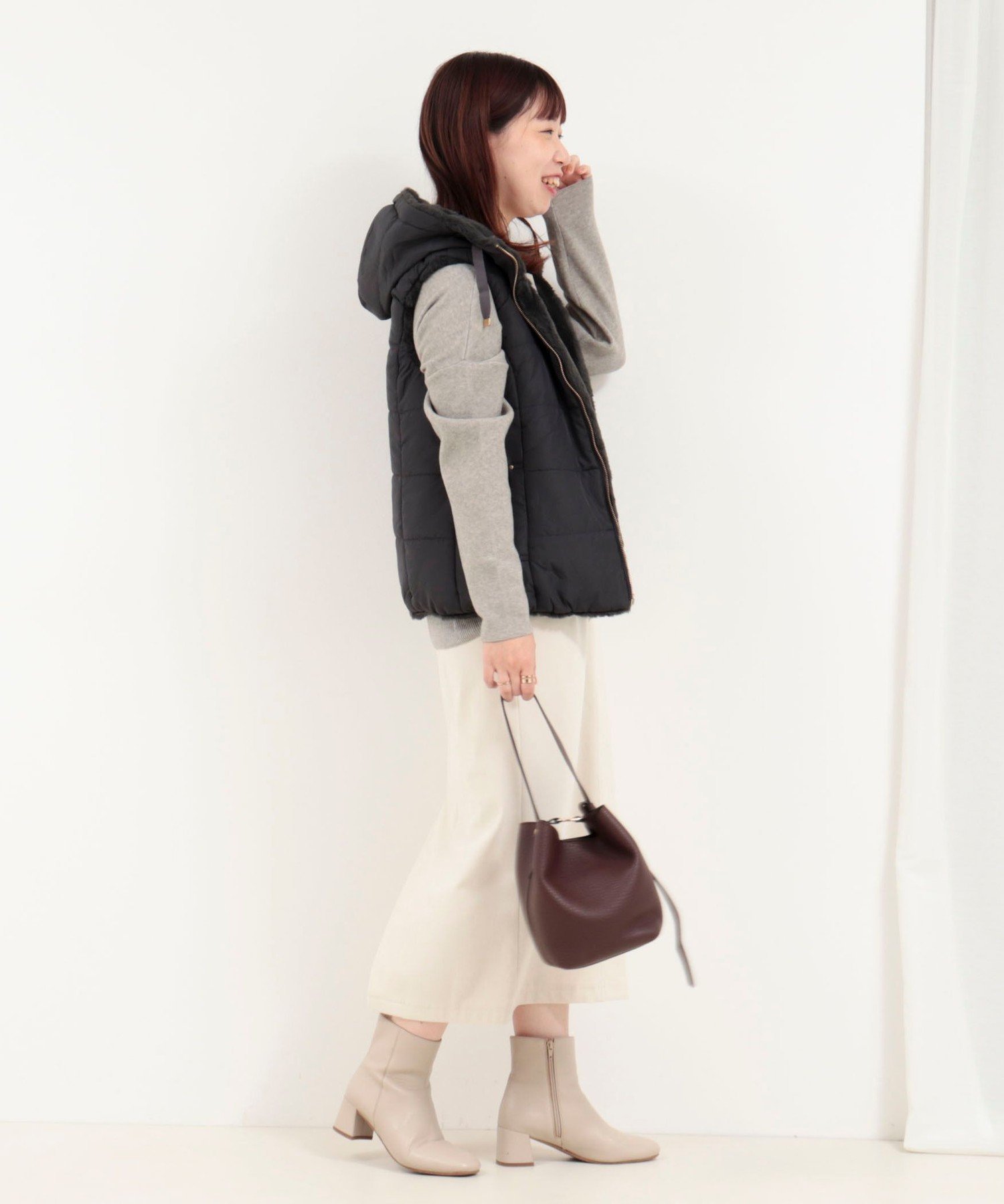 NOLLEY'S｜ファイングロス×ファー リバーシブルベスト | Rakuten