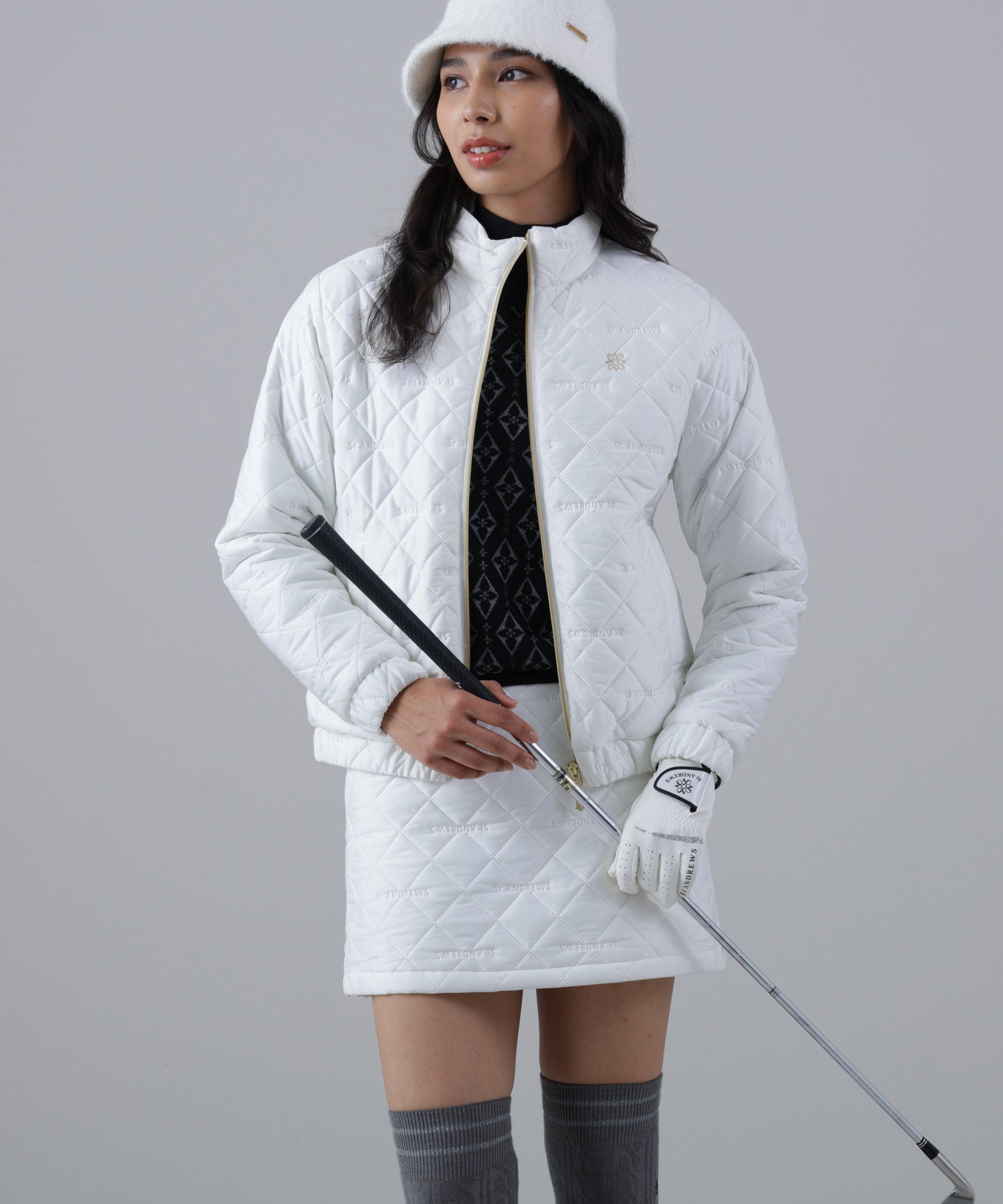 St ANDREWS｜ロゴピンソニック中綿ブルゾン (WOMENS) | Rakuten