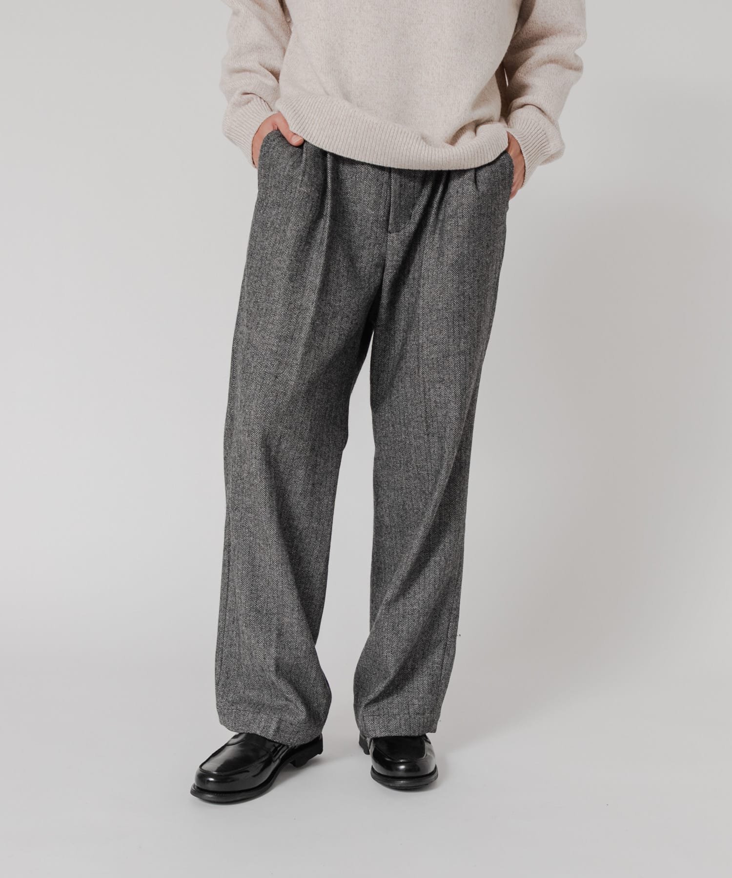 URBAN RESEARCH｜ヘリンボーンワイドスラックス | Rakuten Fashion