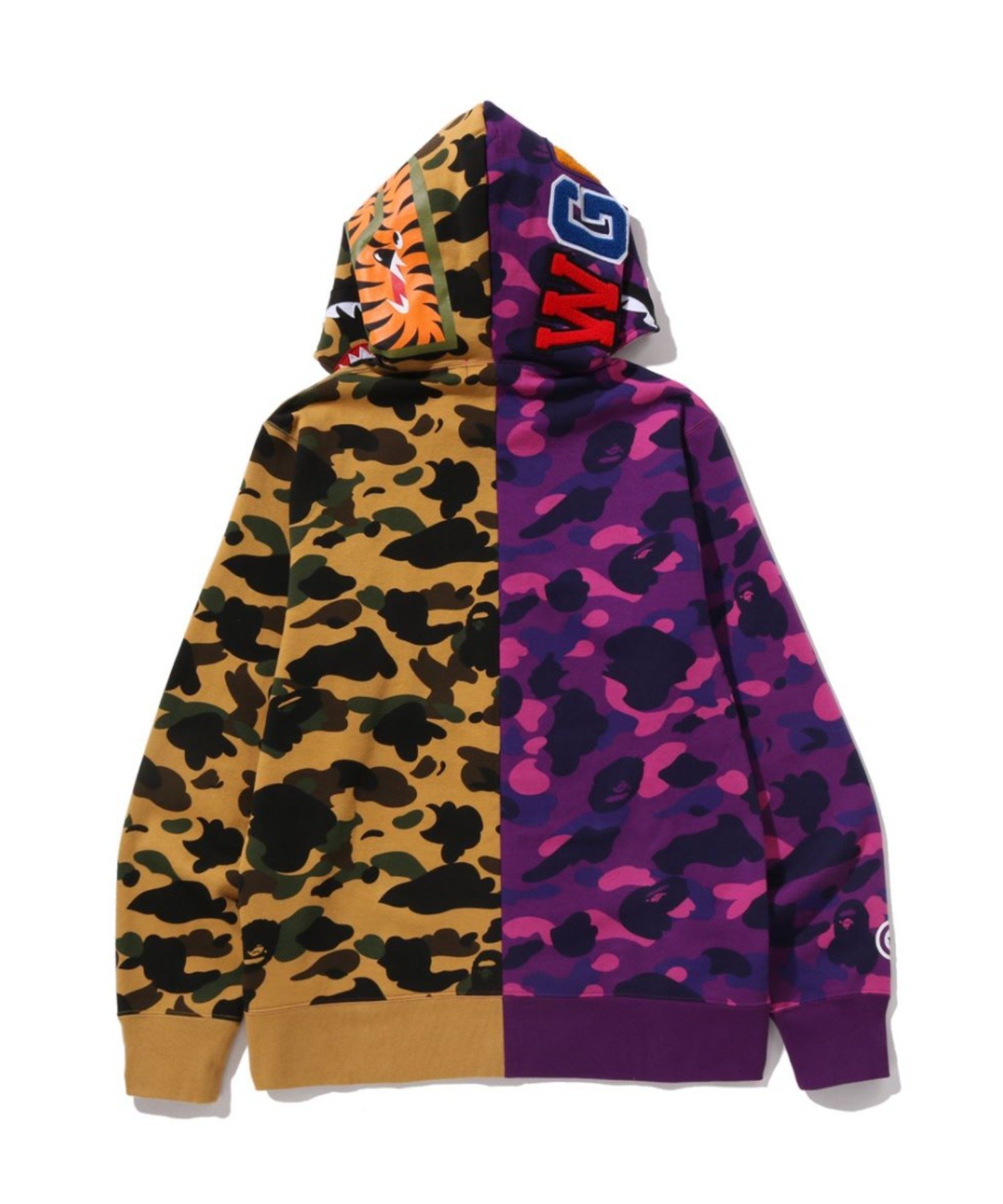 A BATHING APE｜SPLIT CAMO SHARK FULL ZIP HOODIE | Rakuten Fashion